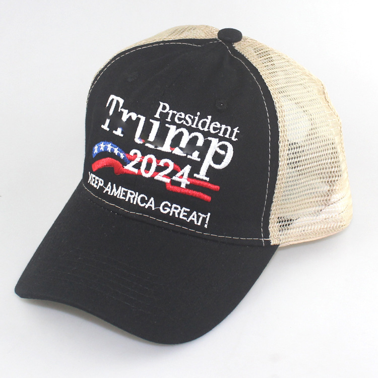 10 färger Trump Hats 2024 Biden Summer Net Peak Cap USA Presidentval Baseball Caps Washed Cotton Sun Hat DB652