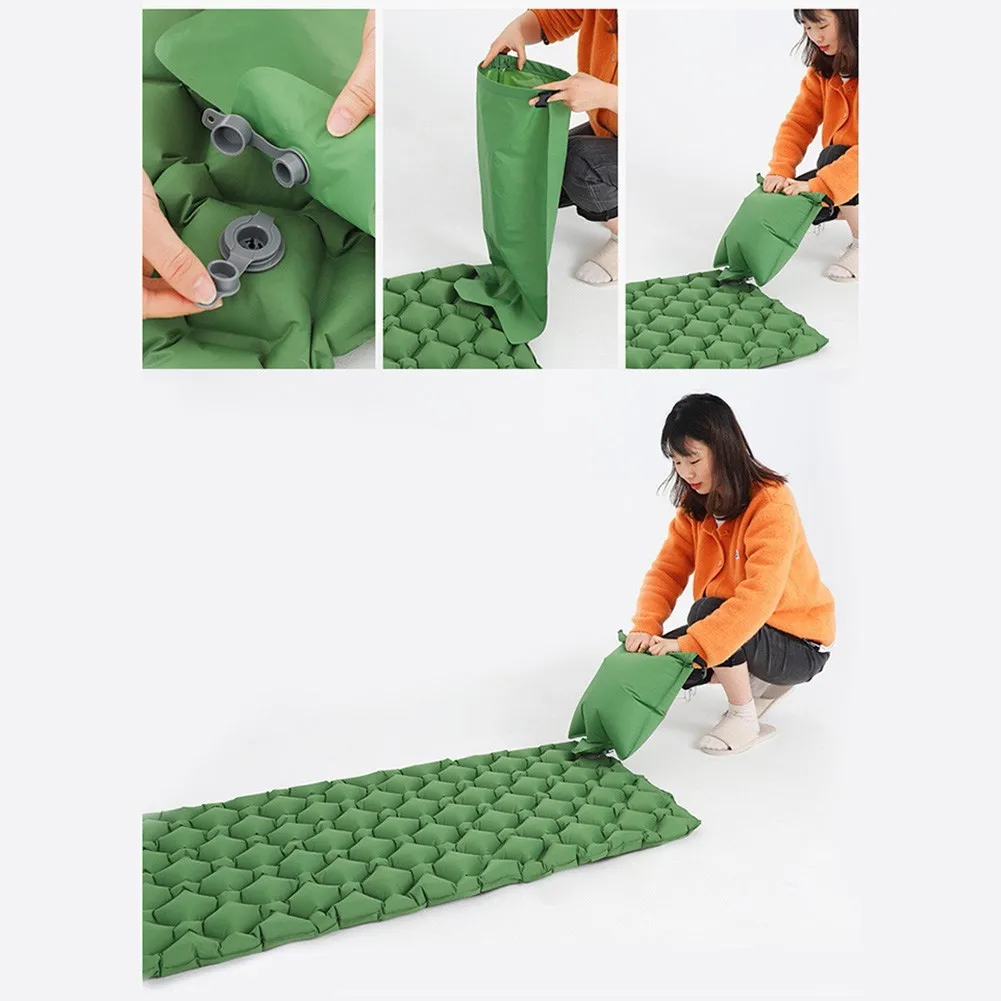 Tapis de couchage ultraléger, remplissage rapide, airbag, Camping, Trekking, randonnée, Camping, tissu en Nylon, matelas gonflable avec sac de rangement