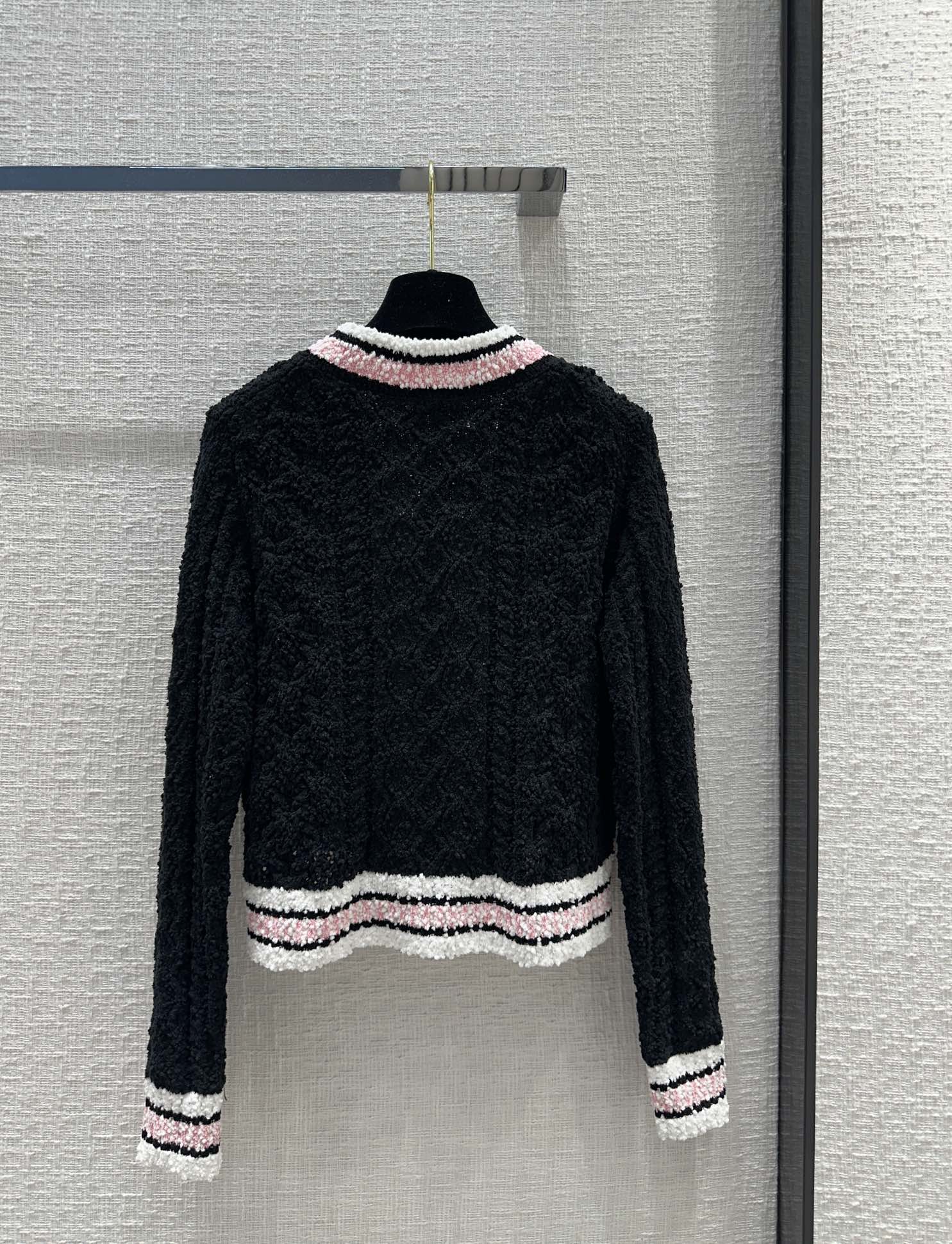 Milan Runway Sweaters 2024 New Spring Crew Neck Long Sleeve Tops Brand Same Style Coats Women`s Designer Sweater 0302-4