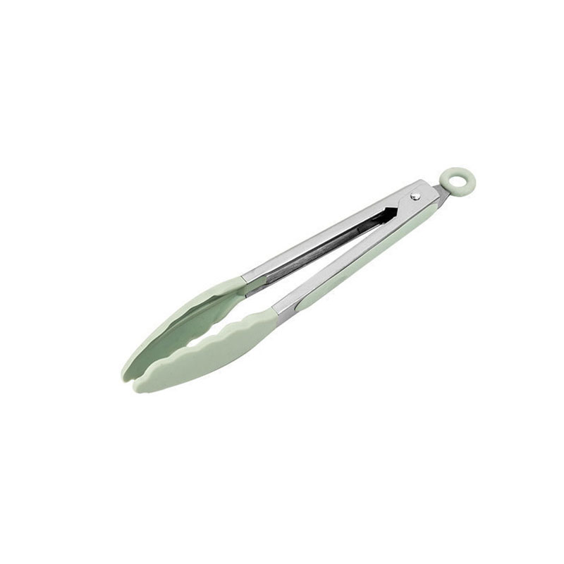 Silicone Stainless Steel BBQ Bread Clip Grilling Salad Serving Tong Non-Stick Kitchen Accessories Cooking Tong Barbecue Clips Tools Z120