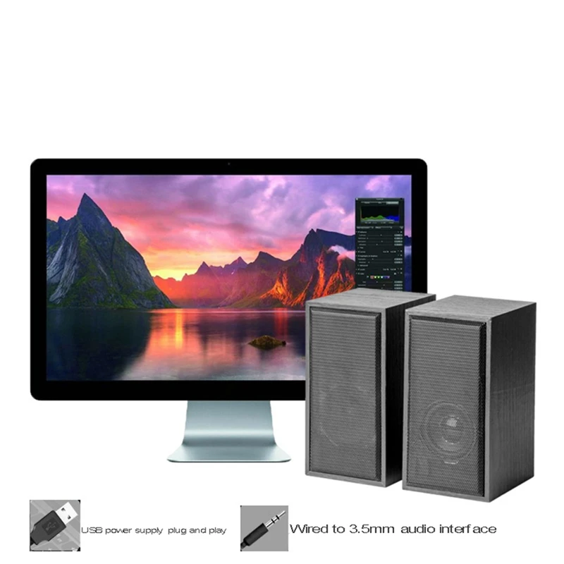 Lautsprecher, Computerlautsprecher, Stereo-Multimedia-Lautsprechersystem mit Subwoofer, 3,5-mm-Audioeingang, geeignet für PC, Laptop, Mobiltelefon