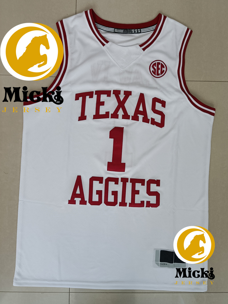 Wade Taylor IV Texas A&M Aggies Basketball Jersey Custom Stitched Tyrece Radford Dexter Dennis Hayden Hefner 3 Bryce Lindsay 21 Tyler Ringgold Texas A&M Jerseys