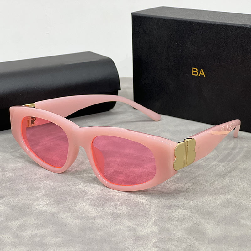 Designer-Sonnenbrille für Damen und Herren, luxuriöse Doppel-B-Strandsonnenbrille, polarisiert, UV-Schutz, Retro, schmaler quadratischer Rahmen, Patchwork-Farben, adumbral mit Box