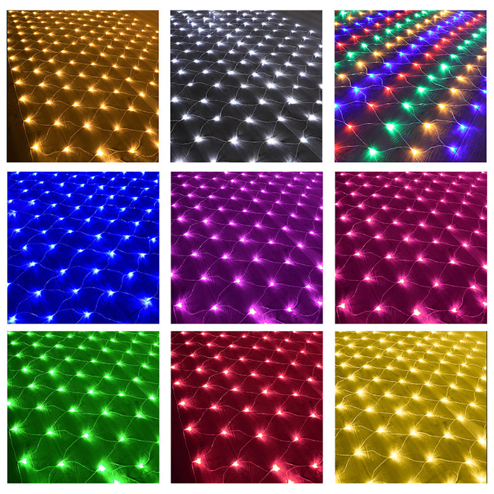 1,5 m*1,5 m 96Led Fishing Net Light Christmas Lights Full Sky Star Lamp Waterproof Outdoor String Lights for Europe