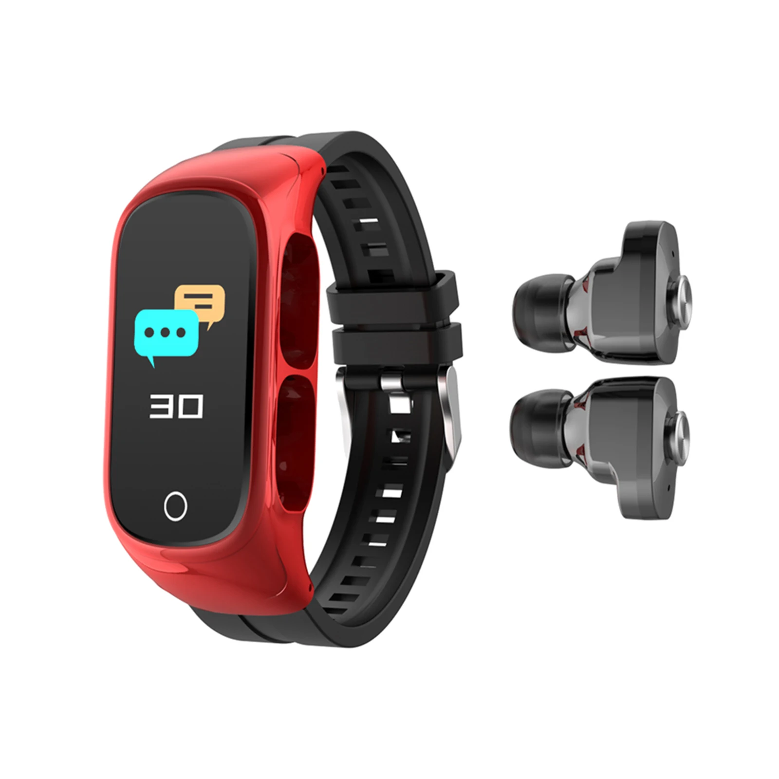 Wristbands 2In1 Smart Watch N8 TWS Earbuds Wireless BT5.0 Headphones Heart Rate Blood Pressure Sleep Monitor Smart Band Fitness Tracker