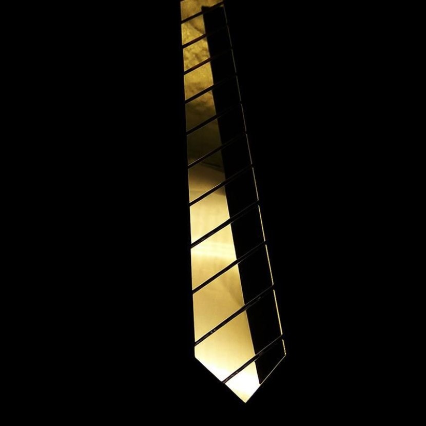 ACRYLIC GOLD MIRROR FASHION TWILLING PATCHWORK STYLE SLIM PLAIN NECKTIE MEN TIES SKINNY211m