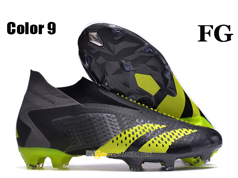 هدية حقيبة رجال أعلى قمم كرة القدم دقة FG Firm Ground Laceless Cleats Pogba Dustic.