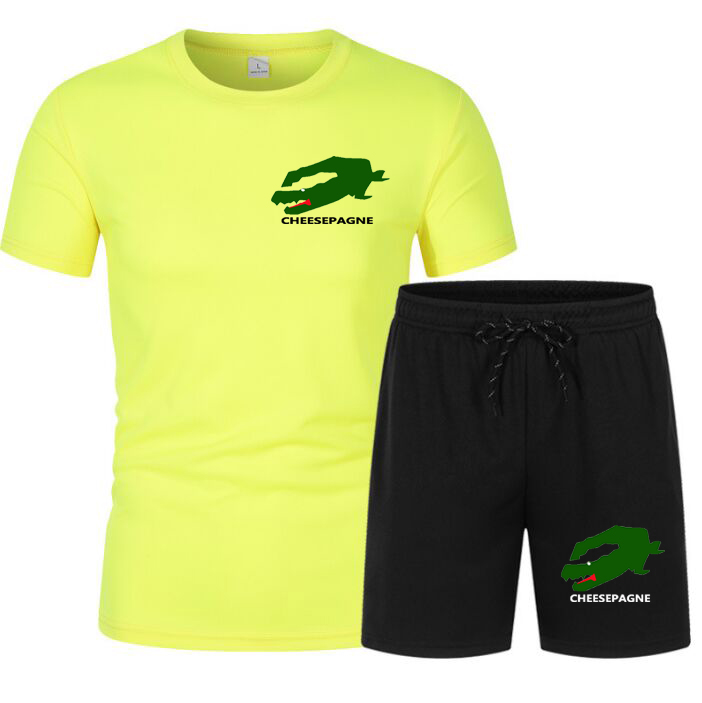 Survêtement imprimé pour hommes d'été survêtement Cool Sprinter survêtement décontracté costume d'entraînement de gymnastique ensemble de survêtement tendance