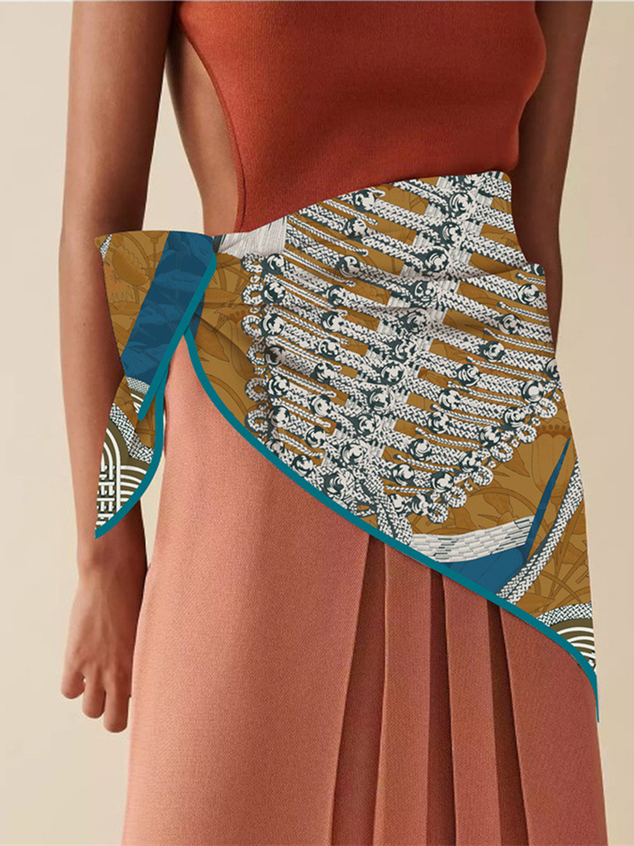 正方形のツイルスカーフ90cmヘッドスカーフヘアショールズバッグバンダナス夏の装飾女性ファウルドフェム