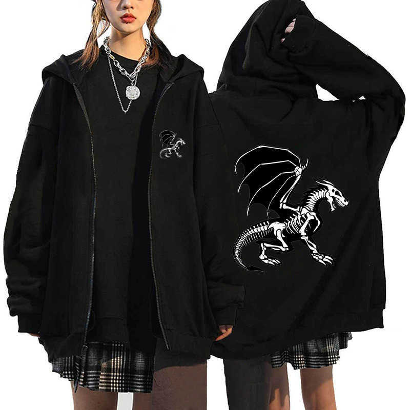 2022 Womens zippered sweater Angels wing print hoodie street fashion casual hoodie