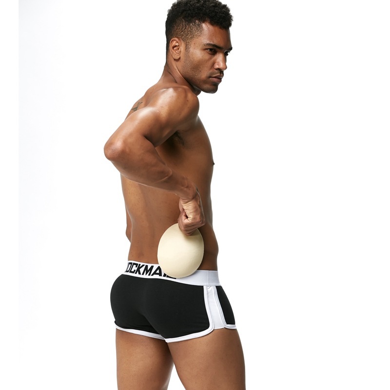 JOCKMAIL Brand Mens Underwear Briefs Sexy pad Front + Back Magic buttocks Double Removable Push Up Cup JM435