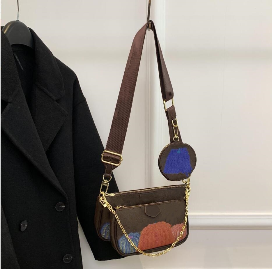 El çantası tasarımcısı Set Cross Vücut Çantası 3 Renk 3 Renk Lüks Geniş Kayış Deri Omuz Çantaları