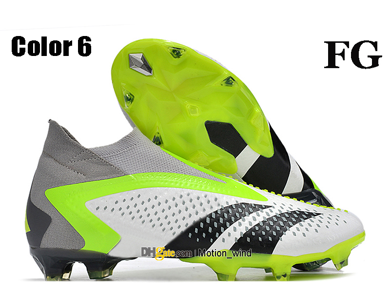 هدية حقيبة رجال أعلى قمم كرة القدم دقة FG Firm Ground Laceless Cleats Pogba Dustic.