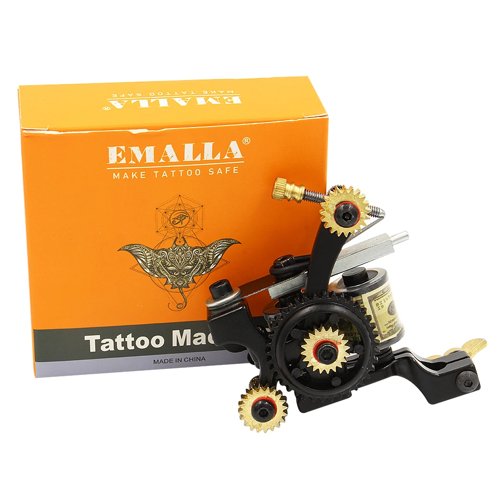 аксессуары Best Coil Tattoo Hine Maquiagem Gun Tattoo Hines 10 Wrap Coils Tatoo Gun Steel Tattoo Frame Cane для Shader Бесплатная доставка