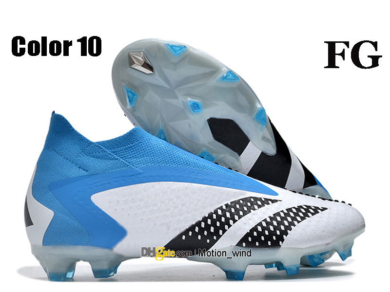 هدية حقيبة رجال أعلى قمم كرة القدم دقة FG Firm Ground Laceless Cleats Pogba Dustic.