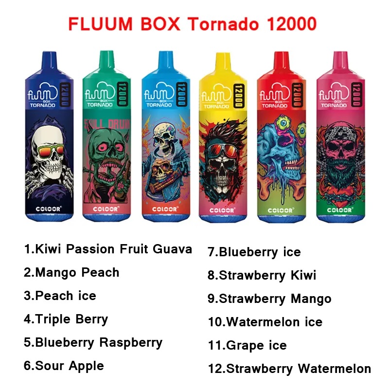 Fluum Box 12000 E-Liquid 20 ml Nikotin 0%/2%/3%/5%Uppladdningsbar typ-C-batterikapacitet 650mAh Fluum 12000 Bang Box Bang