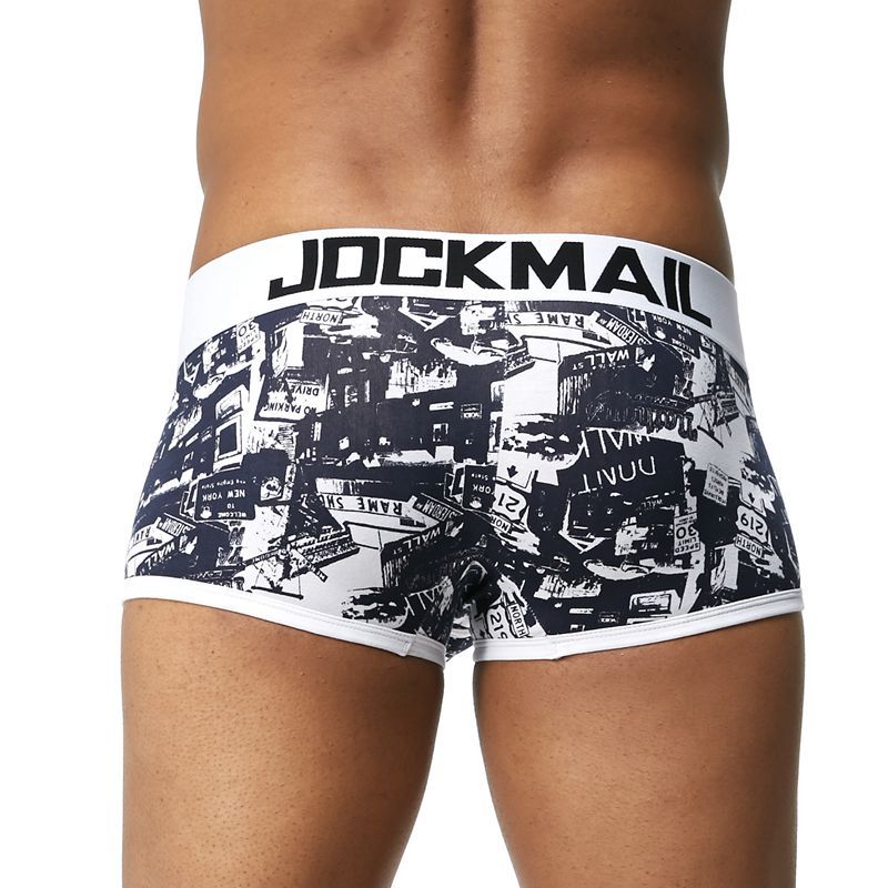 JOCKMAIL Male Panties Breathable Boxers Cotton Sexy Men Underwear Underpants Printed boxershorts JM447