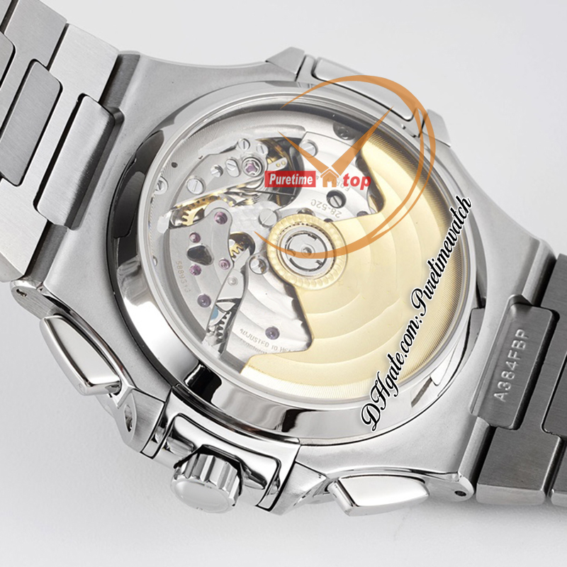 5980/1A-014 Travel Time CH 28-520 Montre chronographe automatique pour homme 40,5 mm Cadran gradué noir Bracelet en acier inoxydable Super Edition Puretimewatch PPFWATCH
