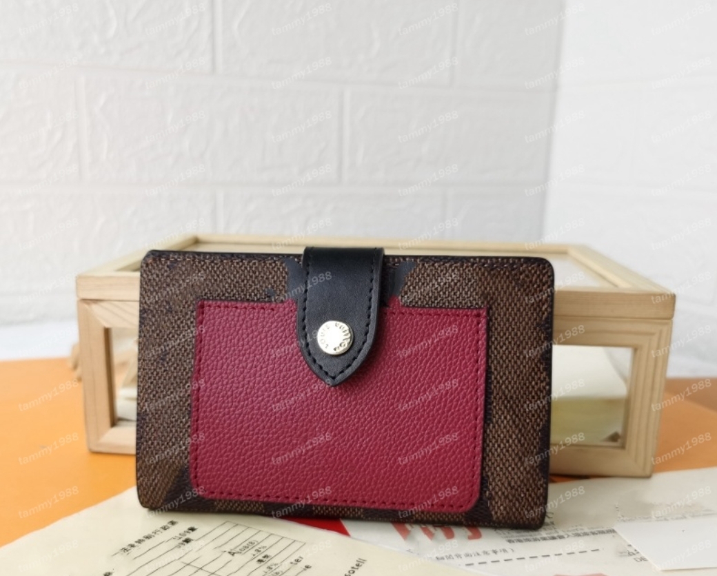 Juliette plånböcker Små kvinnlig kort retro fold byte plånbok röd svart grön brun ren färg mini kvinnors väskor fabrik 69433 13,5 x 11,0 x 3,0 cm