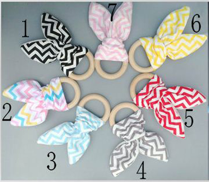 Baby tandring ring bambu fiber ring teether ring trä tandträning barn tuggar tänder stick malare tänder soders