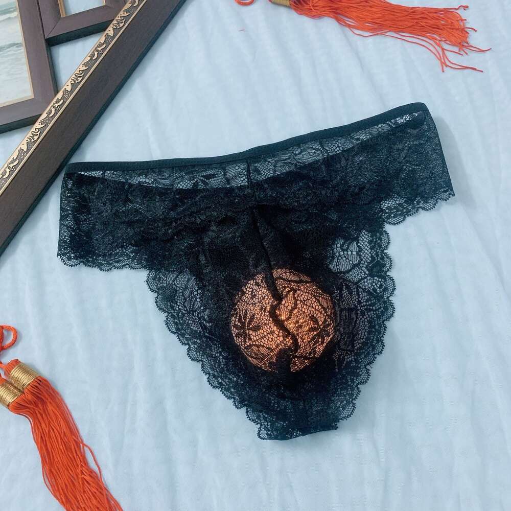 Nouveau String en dentelle sans couture, sous-vêtements Sexy à larges bords pour hommes, 910092