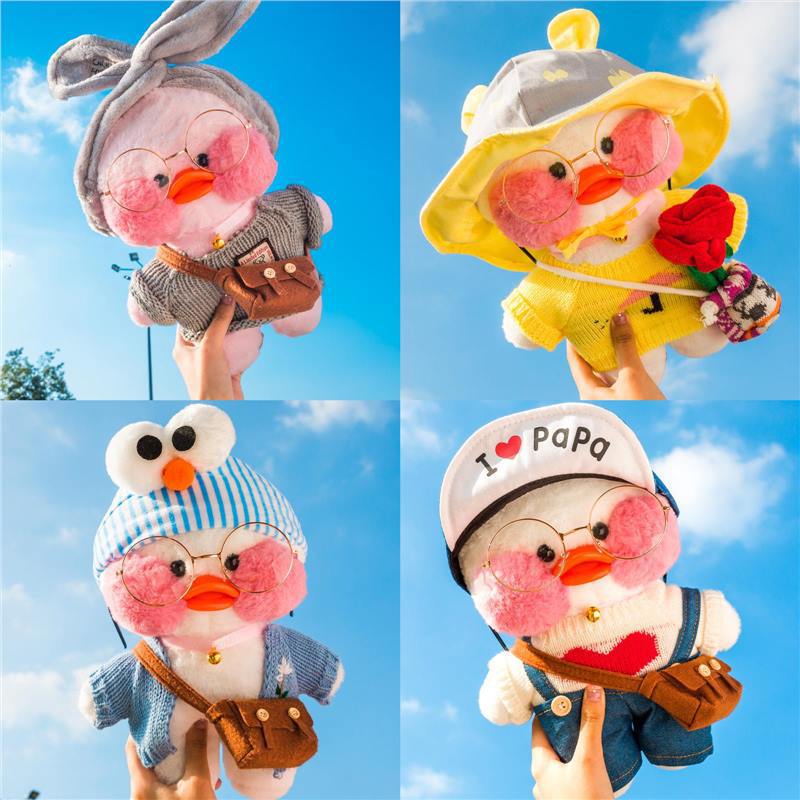 2024 30 см розовый lalafanfan Kawaii Cafe Mimi желтая утка плюшевая игрушка милая мягкая кукла мягкие куклы-животные дети Kawaii плюшевые игрушки тряпка