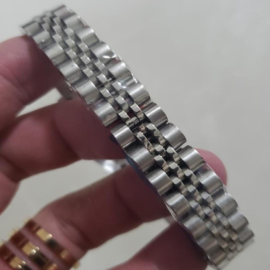 Double anneau diamant lunette 28mm femmes montres vent couleur miroir automatique mécanique bracelet en acier inoxydable mode fille 246t