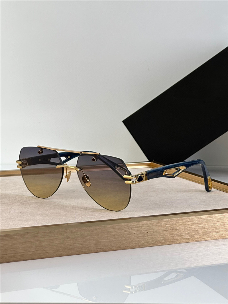 Top men fashion design sunglasses THE ENDEN exquisite K gold frame rimless lens simple and popular style high-end outdoor uv400 protection glasses