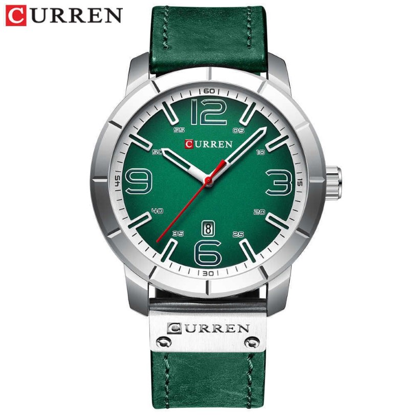 Nouveau 2019 montre-bracelet à quartz hommes montres Curren Top marque de luxe en cuir montre-bracelet pour homme horloge Relogio Masculino hommes Hodinky Q0308h