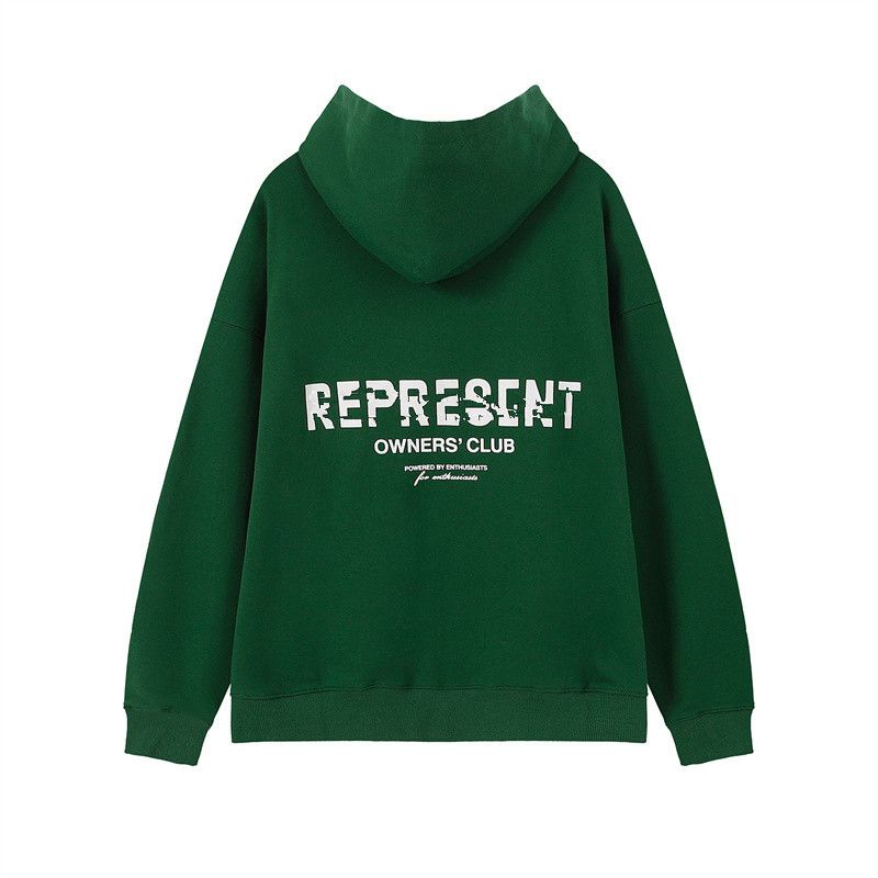 Hoodies RepreeSent Sweatshirts Designer Letter Men's Niche Tide Brand Wild High Street Casual American Loose Couple Hooded Sweater