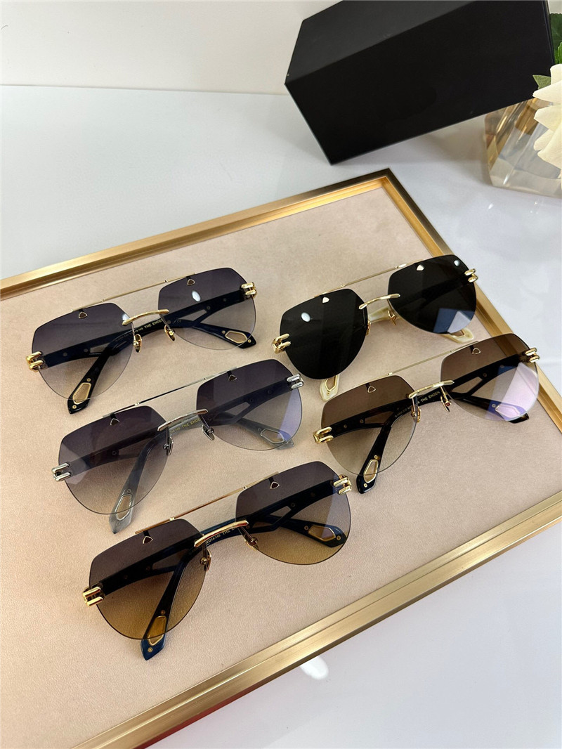 Top men fashion design sunglasses THE ENDEN exquisite K gold frame rimless lens simple and popular style high-end outdoor uv400 protection glasses