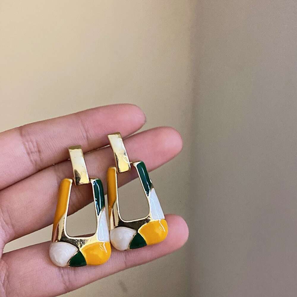 Sier Needle Acrylic Geometric with Advanced Sense, Small and Unique Personalized Fashion Earrings, Minimalist Earrings