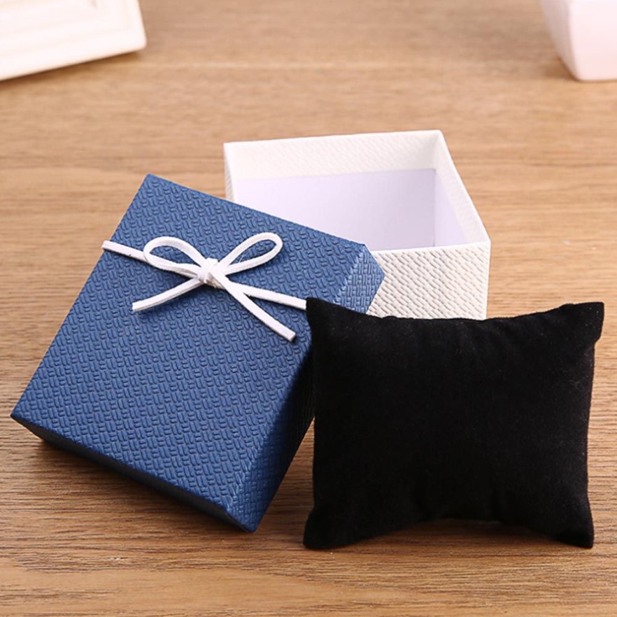 Square Watch Box Wrist Watch Display Collection Storage Armband Jewelry Organizer Box Case Holder With Pillow Cushion332e
