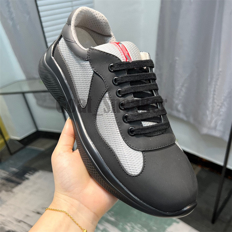 Designerskie buty zwykłe Puchar Ameryki Puchar Matte skór i siatka Runner Men Men Sport