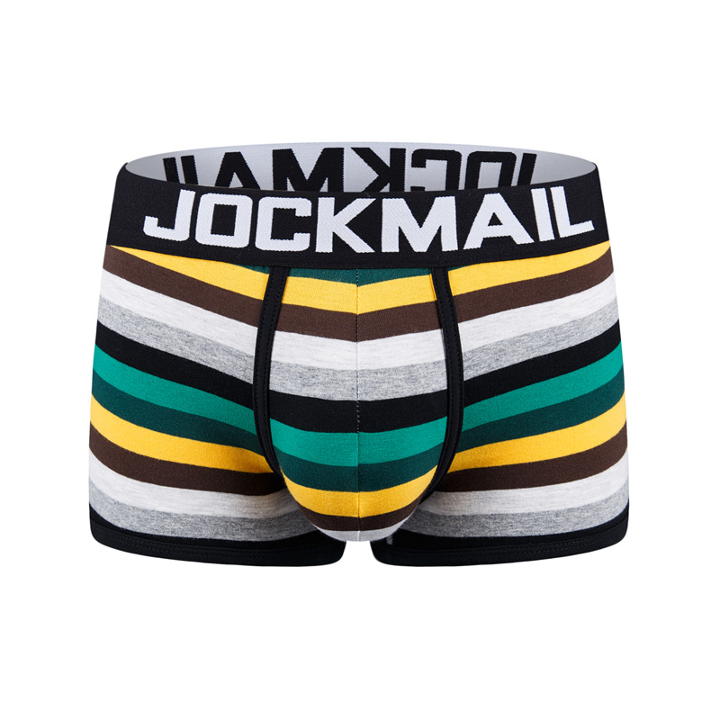 JOCKMAIL Мужские боксеры Нижнее белье Сексуальное нижнее белье Хлопок Радужные полоски Дышащие JM460