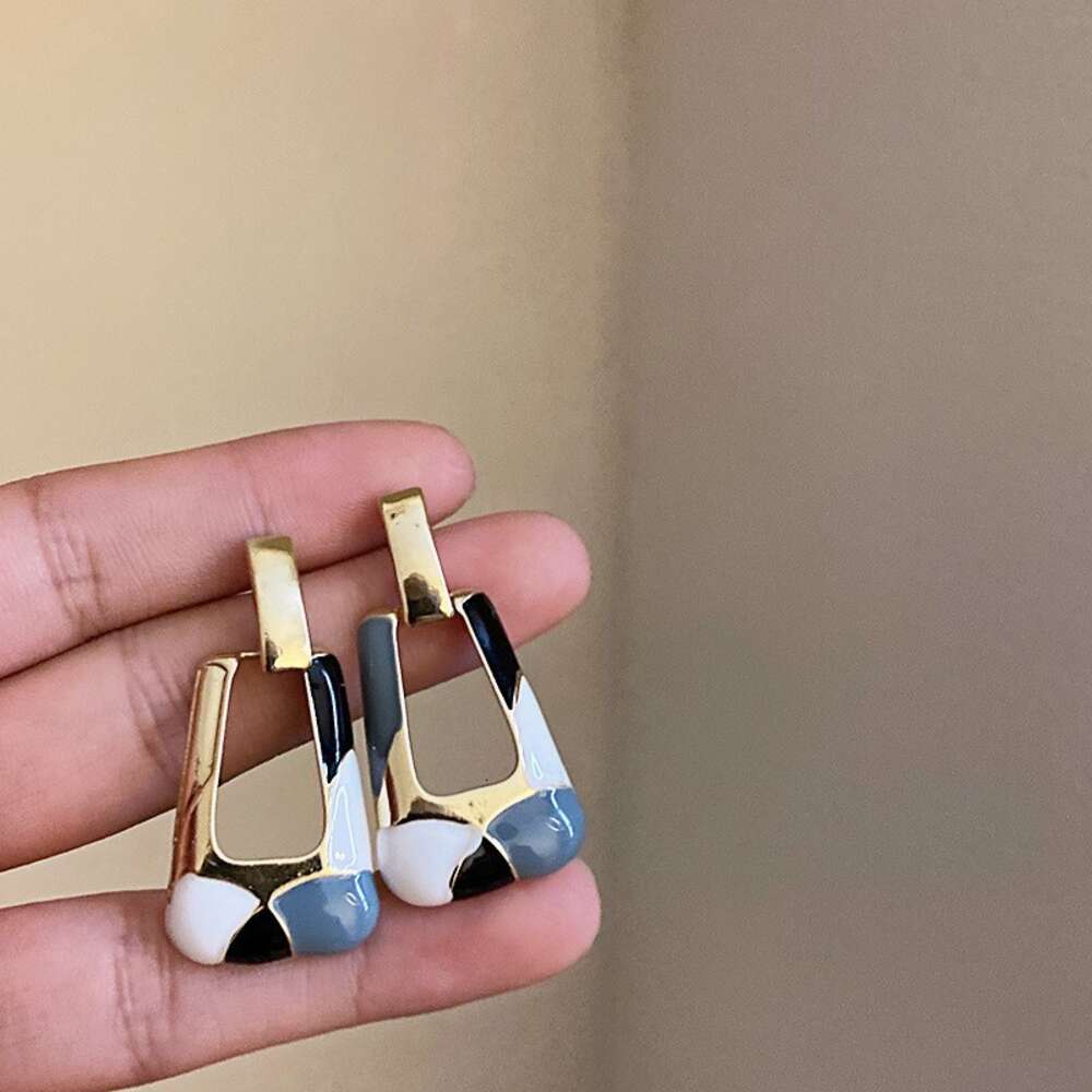 Sier Needle Acrylic Geometric with Advanced Sense, Small and Unique Personalized Fashion Earrings, Minimalist Earrings