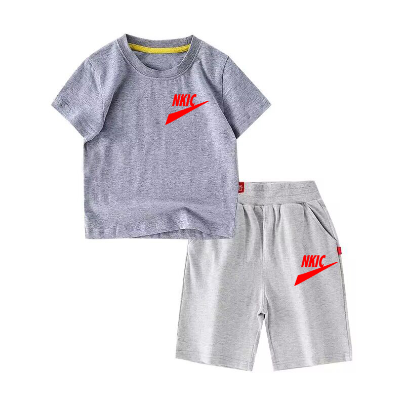 Ensembles de sport de basket-ball de marque d'été imprimés enfants mode T-Shirt costume à manches courtes Shorts 2 pièces enfants vêtements de sport garçons filles coton décontracté