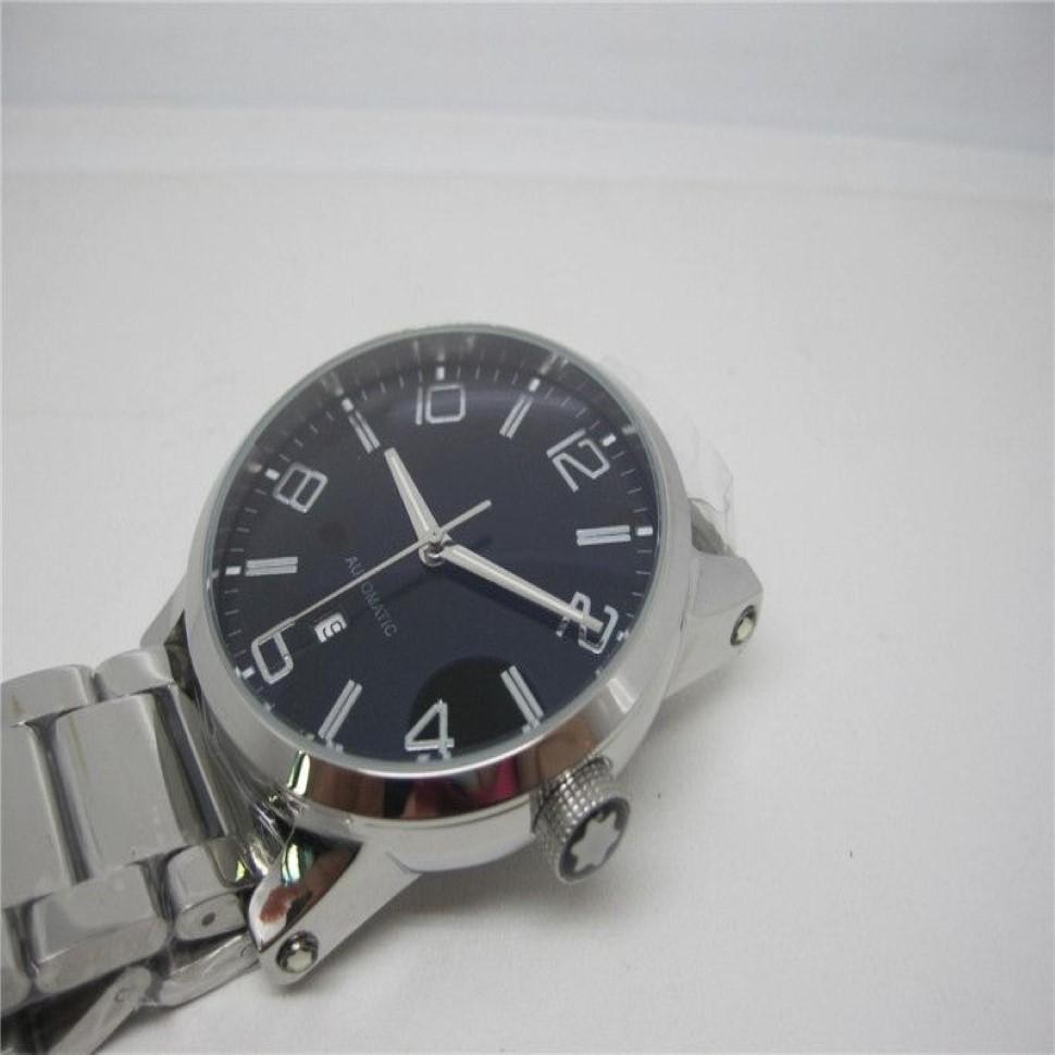 Relógio masculino relógio mecânico relógios automáticos banda de aço inoxidável vidro transparente volta mb08252n