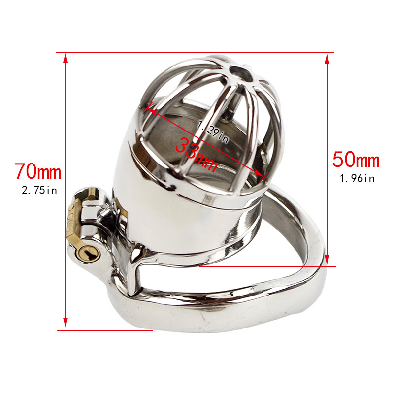 Super Small Stainless steel Chastity Cage with Anti-off Ring Male Chastity Belt Sex toy man