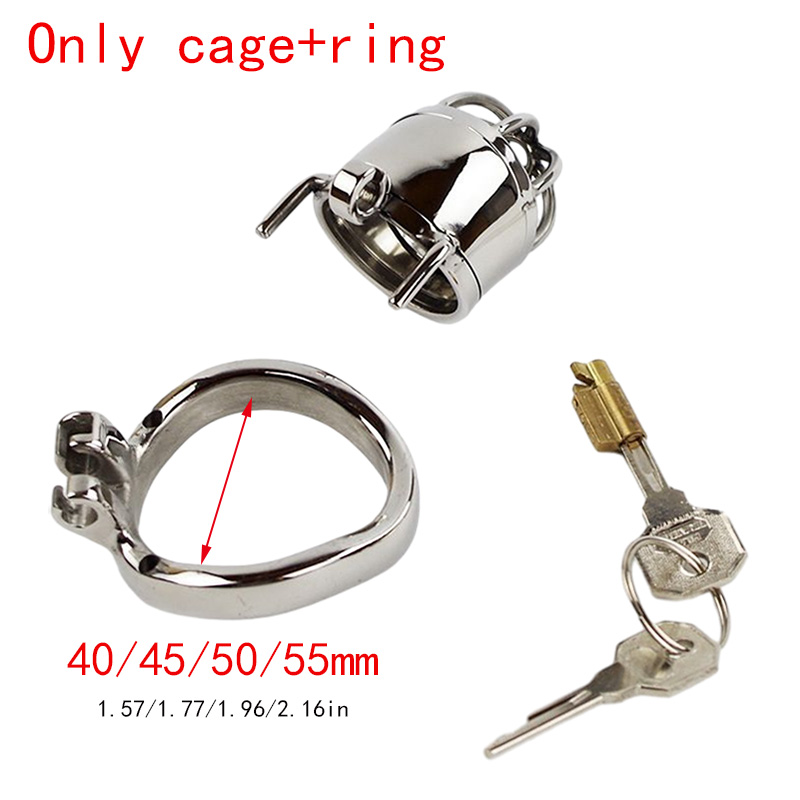 Super Small Stainless steel Chastity Cage with Anti-off Ring Male Chastity Belt Sex toy man