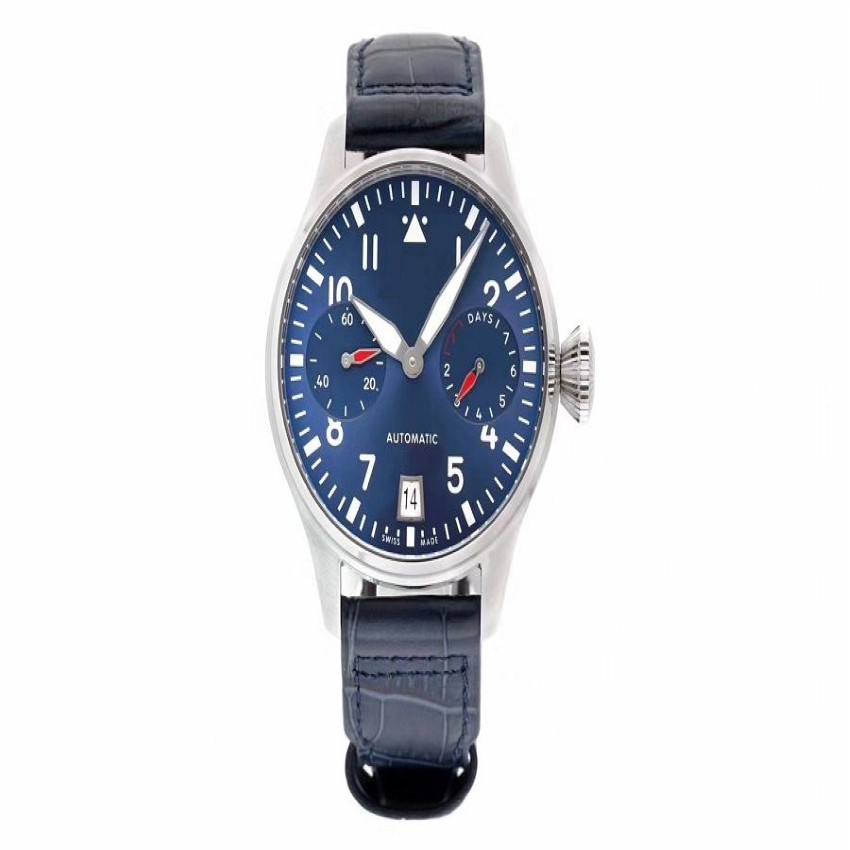 46mm men watch wristwatch BOUTIQUE LONDON ZF top quality Blue ceramic Dial genuine Leather Strap A51111 automatic Pilot 501008 sap2423