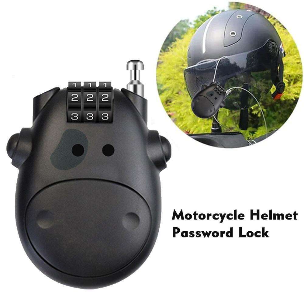 New Motorcycle Steel Cable Lage Hine Anti Helmet Security Bicycle Car Portable Stroller Lock Baby Theft Y1g9