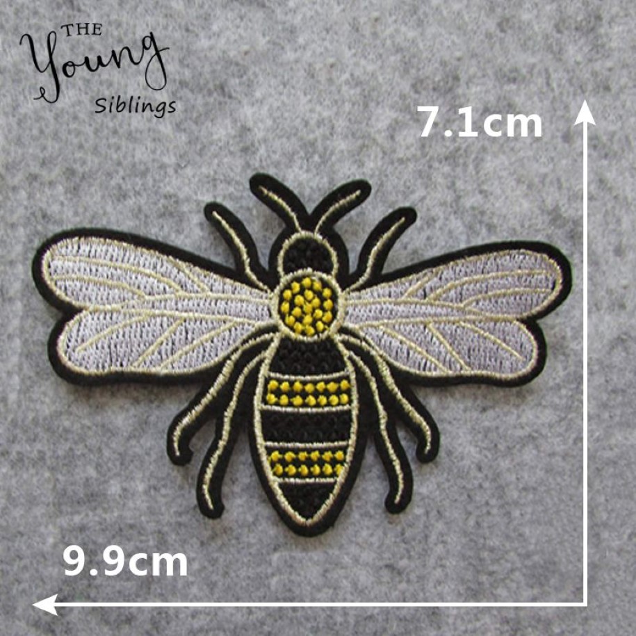 Couture vêtements patch haute qualité fer sur broderie accessoire patchs fixer Applique Motifs coudre sur vêtement autocollants couronne abeille Ne2788