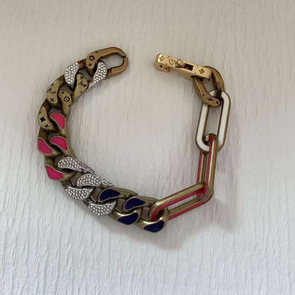 Bracelet de mode Designer Cuban Chain Bracelet Link Liend Gold Pink Pared Charm Bracelet Luxe High Quality Inoxydless Steel Jewel Men Femmes Bracelet Cadeau avec boîte