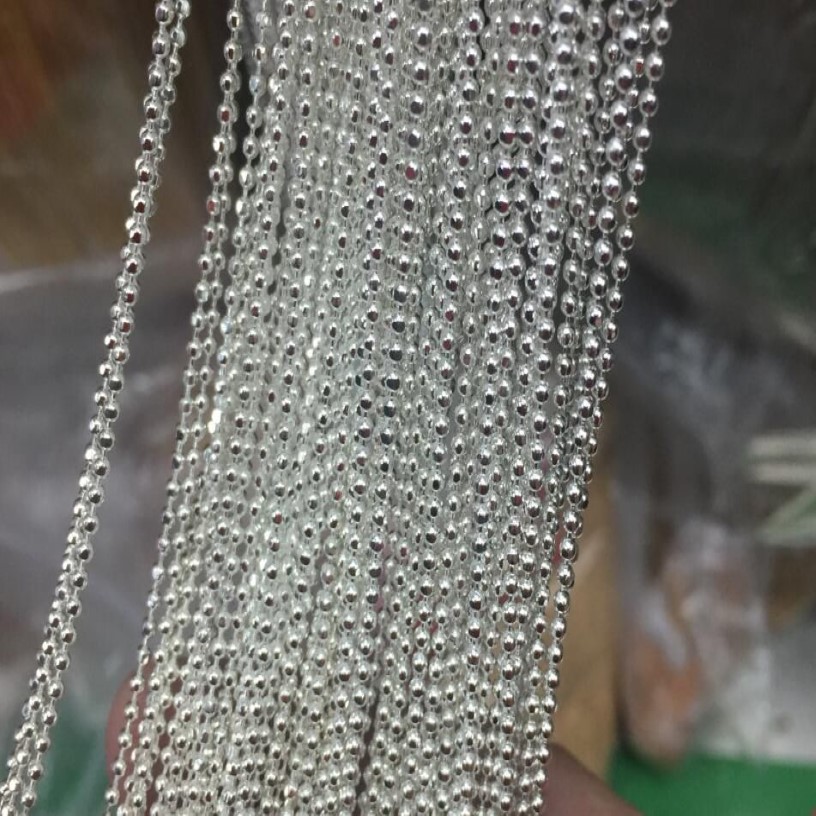 Shinny Silver Plated Ball Chains Necklace 45cm 18 inch 1 2mm Great for Scrabble Tiles Glass Tile Pendant Bottle Caps and mo277k