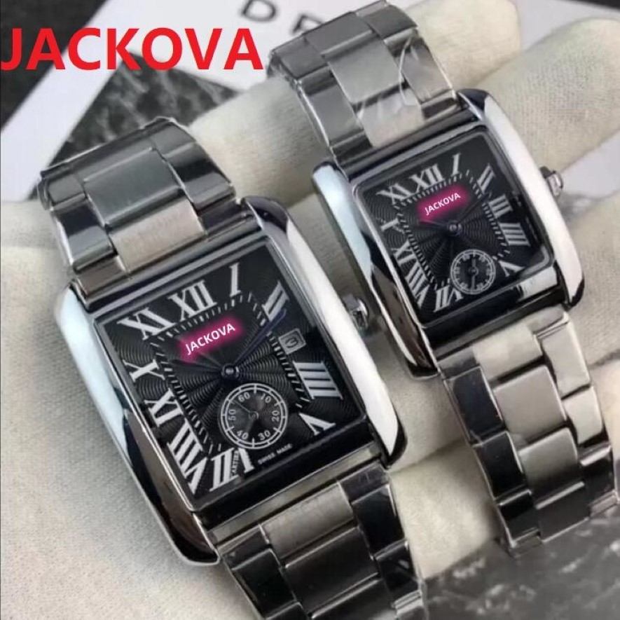 Alle wijzerplaten Werkende heren dames automatische stopwatch horloges Luxe mode Kristal Vierkante rechthoek horloges Geïmporteerd Japan Quartz Mo212o