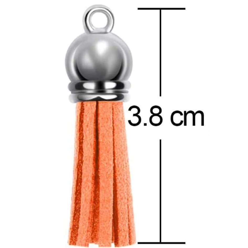 Porte-clés porte-clés gland 38mm glands en daim colorés pour bricolage porte-clés fabrication de bijoux fournitures artisanales 50 couleurs211r