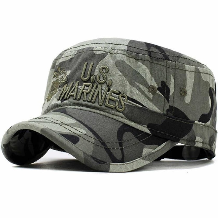 United States Us Marines Corps Cap Hat Hats Camouflage Flat Top Hat Men Cotton Hhat Usa Nav sqckxw whole2019223K