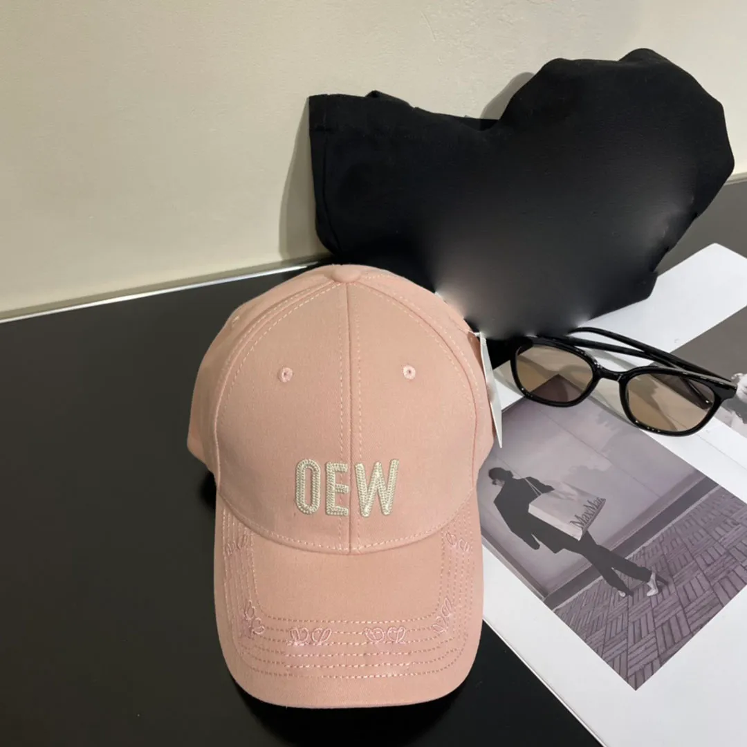 Women`s Fashion Cap Letter Personalized Pattern Embroidered Solid Color Younger Baseball Hat Outdoor Leisure Sunshade Casquette