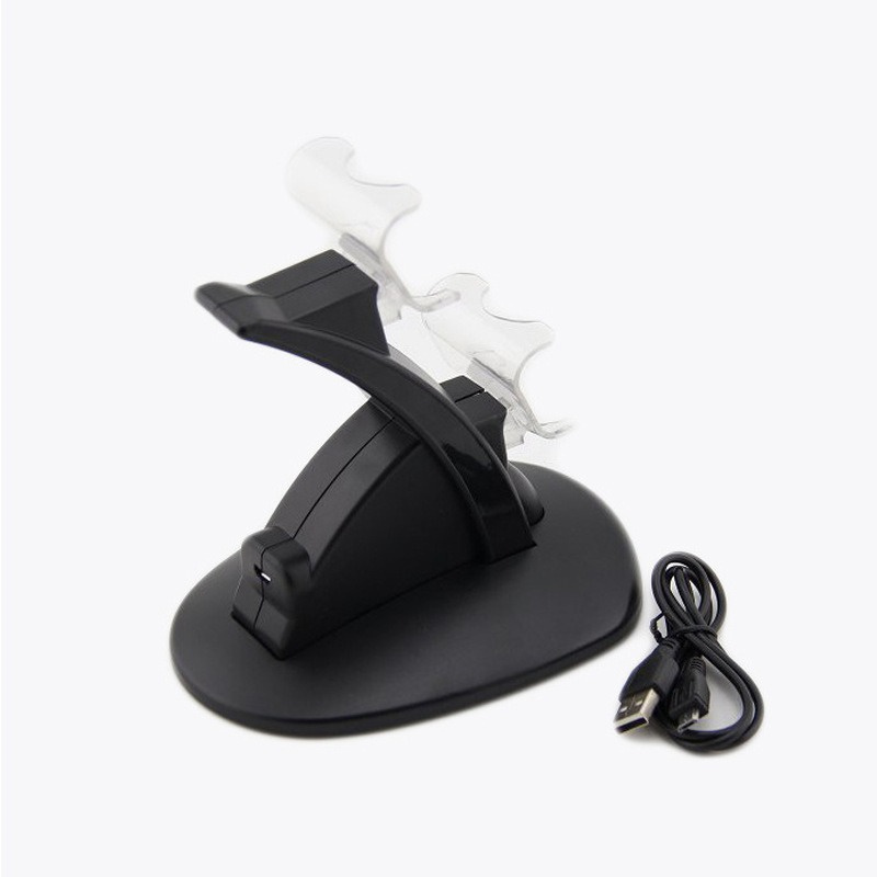 PS4 Laddningsstativ Play Station 4 Joystick Gamepad Dubbel laddare Trådlös styrenhet Chargers Mini USB Port Charger DHL